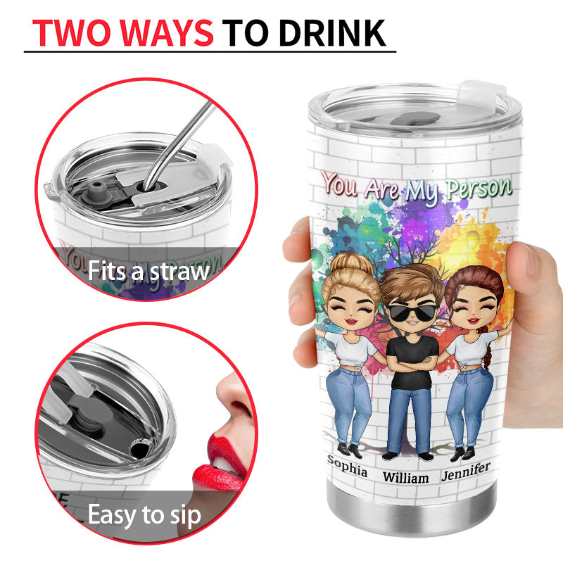 Side By Side Or Miles Apart Sisters And Brothers - Gift For Sibling And BFF- Personalized Custom Tumbler