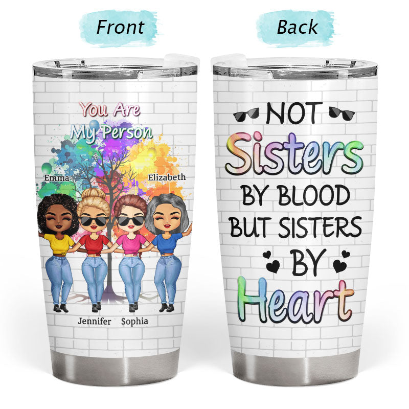 Side By Side Or Miles Apart Sisters And Brothers - Gift For Sibling And BFF- Personalized Custom Tumbler