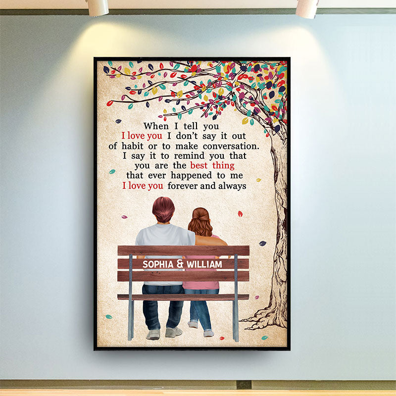 When I Tell You I Love You Couple Under Tree - Personalized Custom Poster