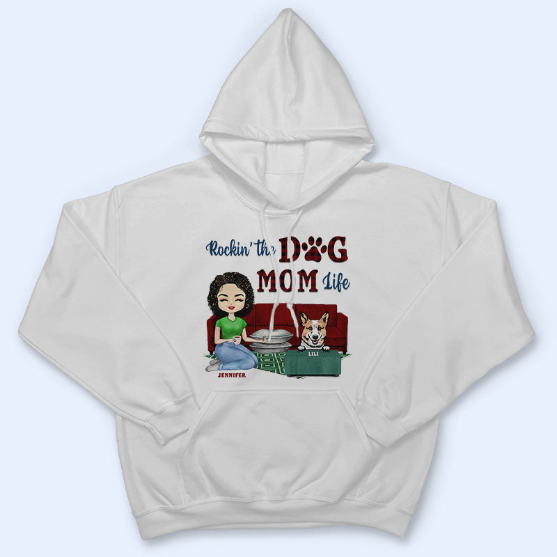 Rockin' The Dog Mom Life - Personalized Custom T Shirt