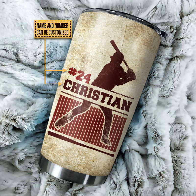 Personalized Baseball Behind Every Baseball Player Customized Tumbler
