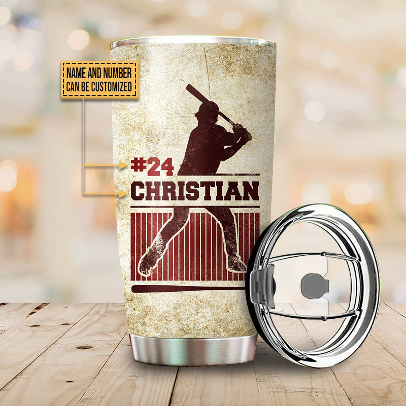 Personalized Baseball Behind Every Baseball Player Customized Tumbler