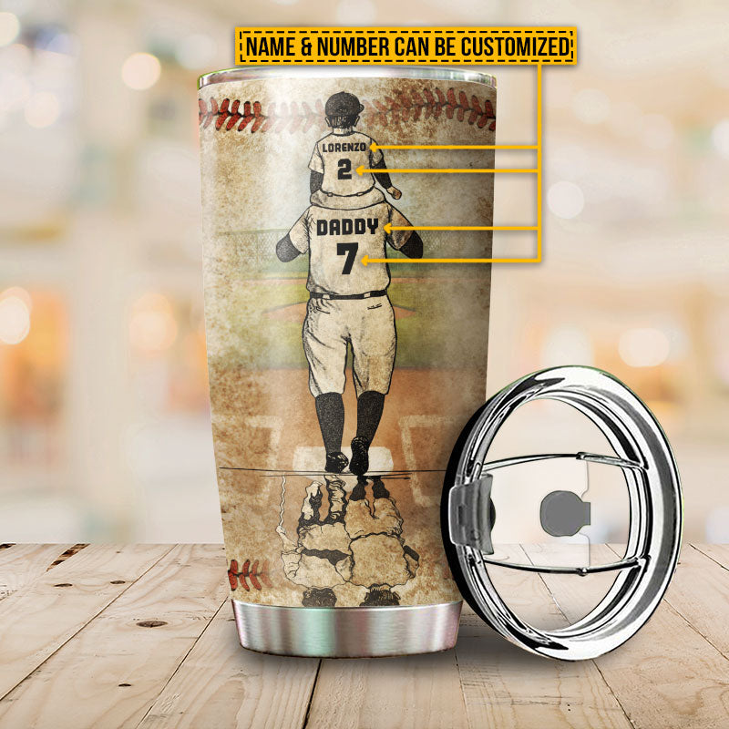 Personalized Baseball Dad And Son Thank You Customized Tumbler