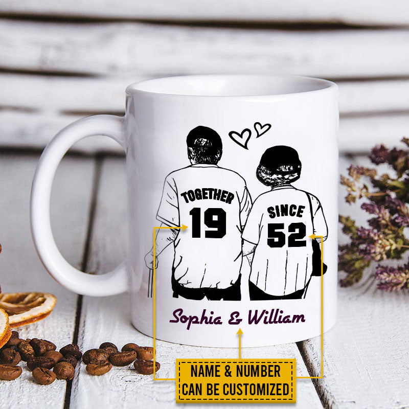 Personalized Baseball Together Since Customized Mug