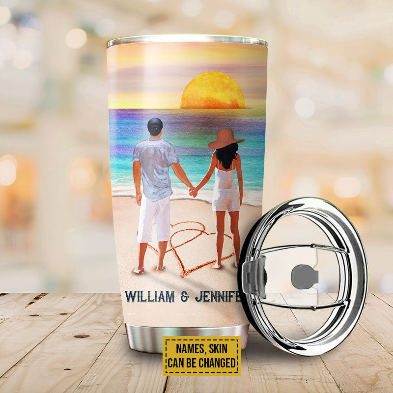Personalized Beach Couple I Didn't Marry You Custom Tumbler
