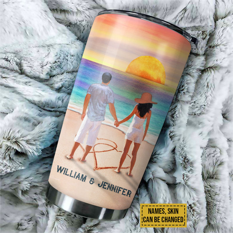 Personalized Beach Couple I Didn't Marry You Custom Tumbler