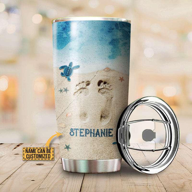 Personalized Beach In Their Souls Custom Tumbler