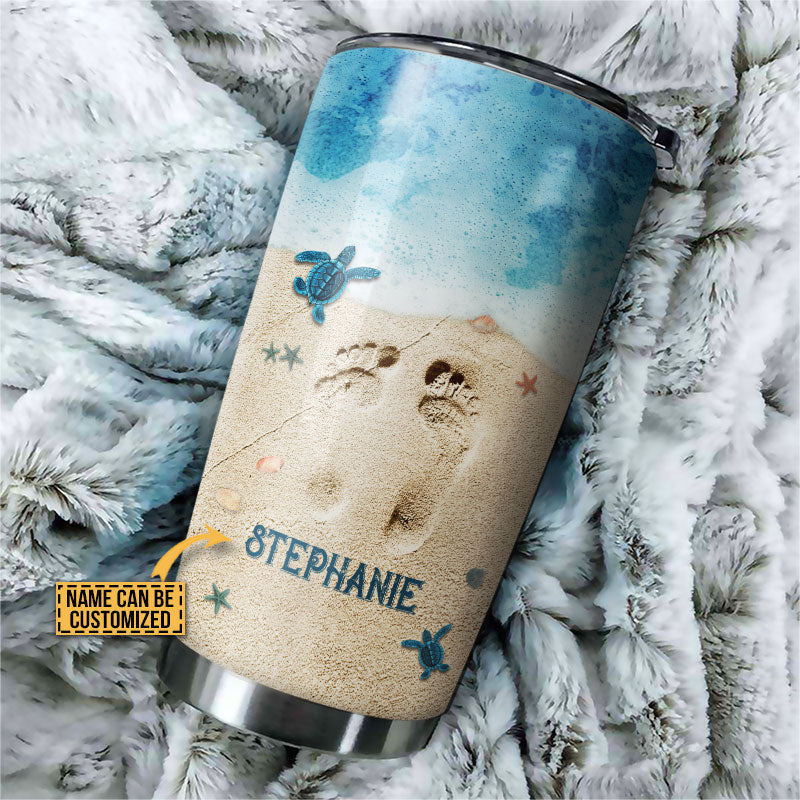 Personalized Beach In Their Souls Custom Tumbler