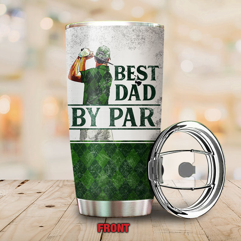Personalized Golf Best Dad By Par Club Customized Tumbler