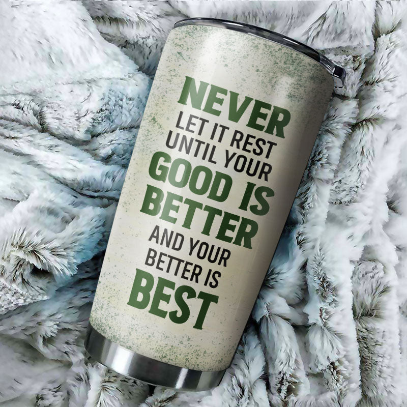 Personalized Golf Never Let It Rest Customized Tumbler