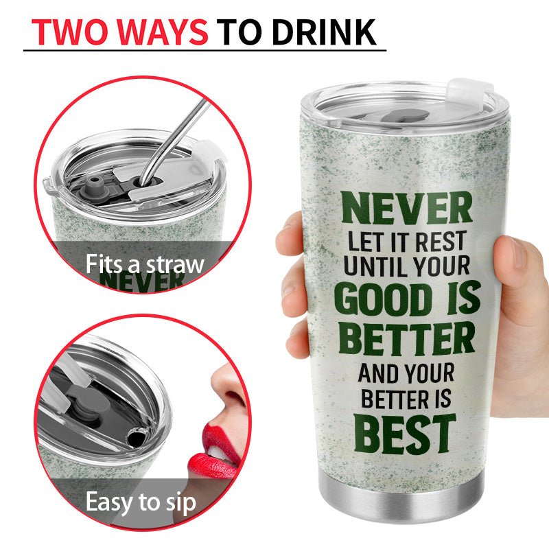 Personalized Golf Never Let It Rest Customized Tumbler