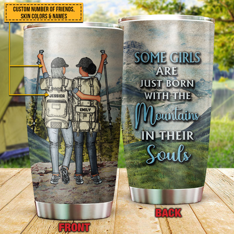 Personalized Hiking Bestie Mountains In Souls Custom Tumbler