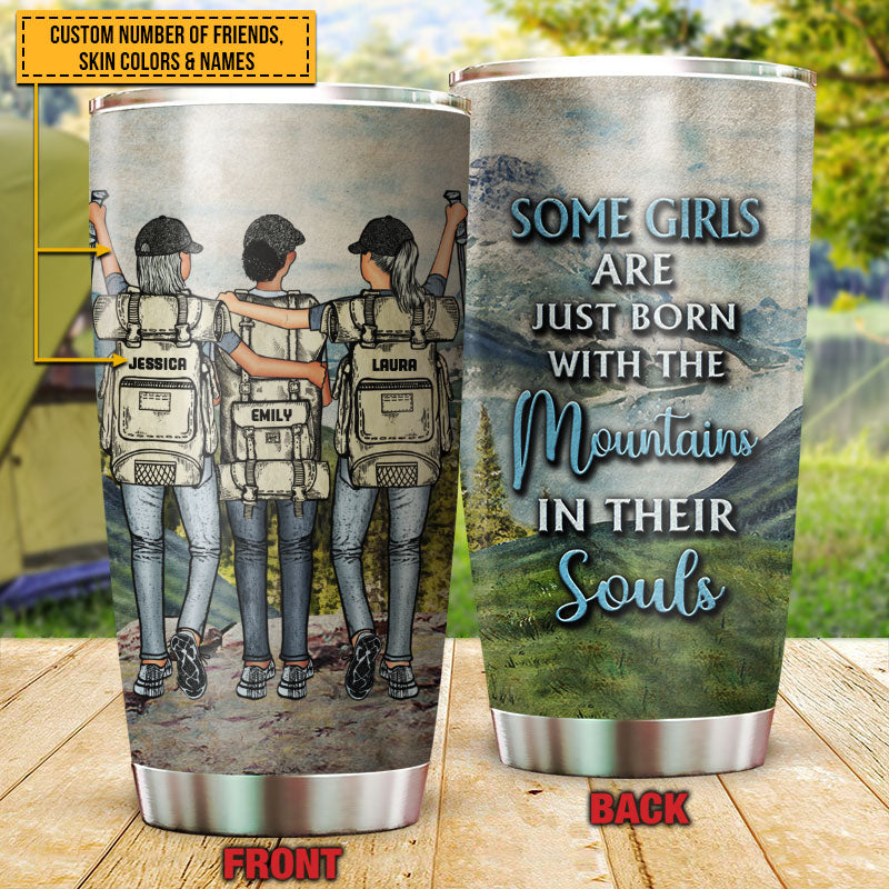 Personalized Hiking Bestie Mountains In Souls Custom Tumbler