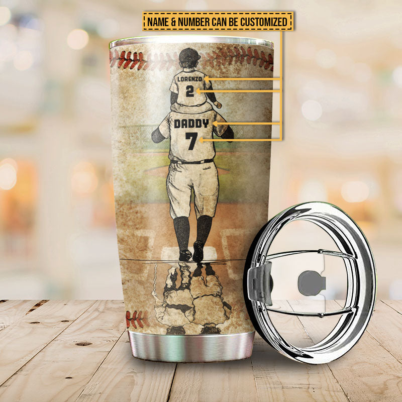Personalized Baseball Grandpa and Grandson Thank You Custom Tumbler