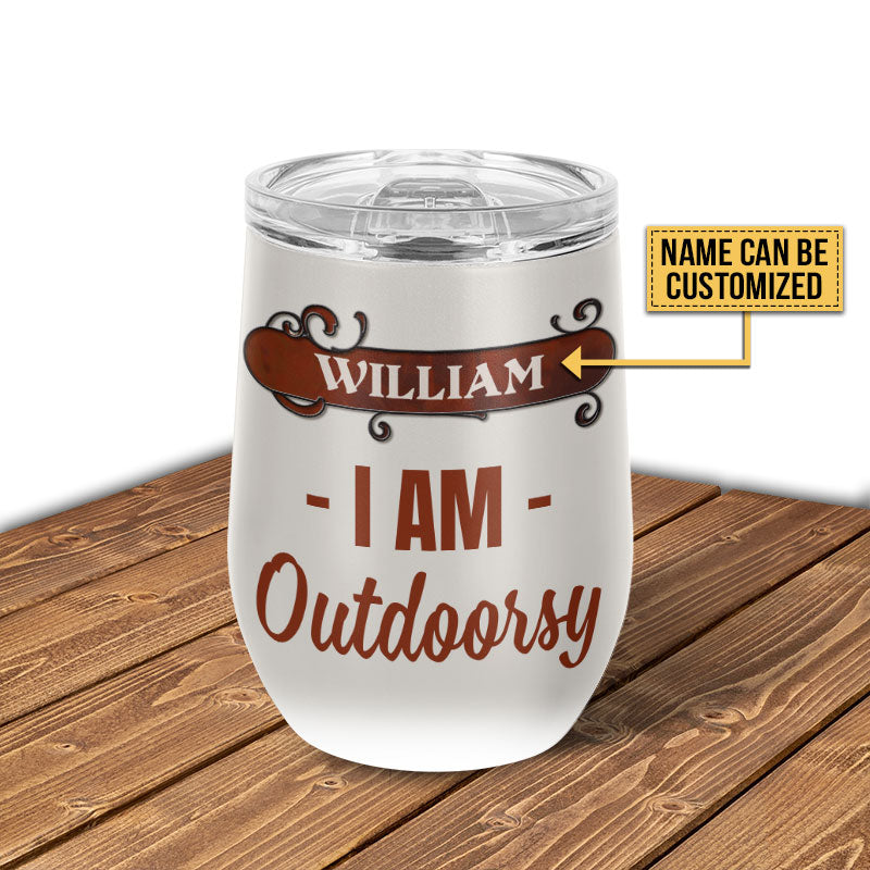 Personalized Deck Outdoorsy Drink Custom Wine Tumbler