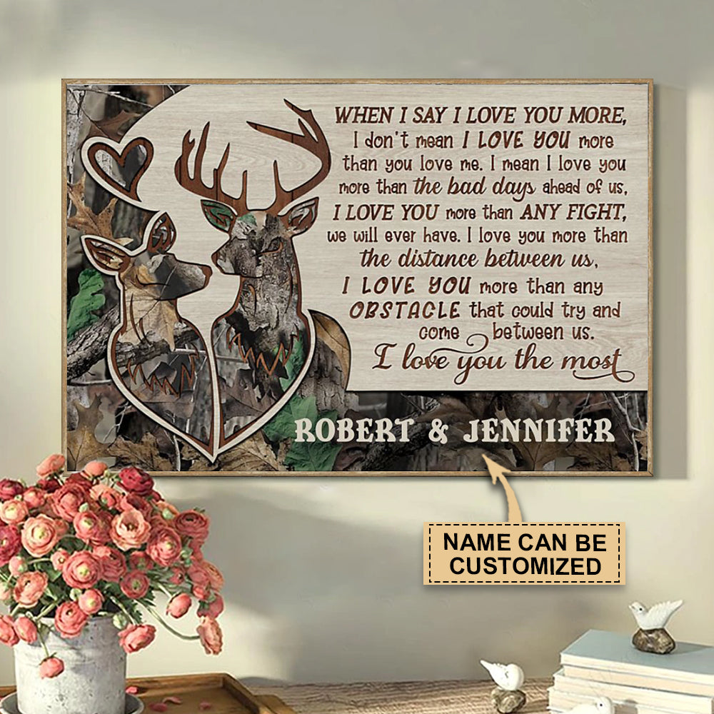 Personalized Deer Hunting I Love You The Most Poster