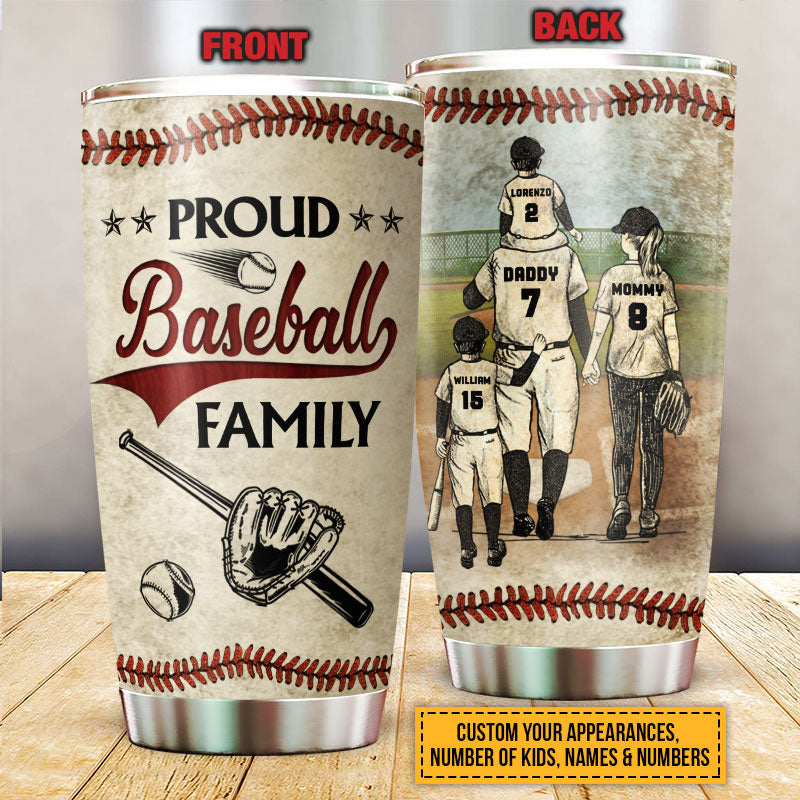 Personalized Proud Baseball Family Custom Tumbler