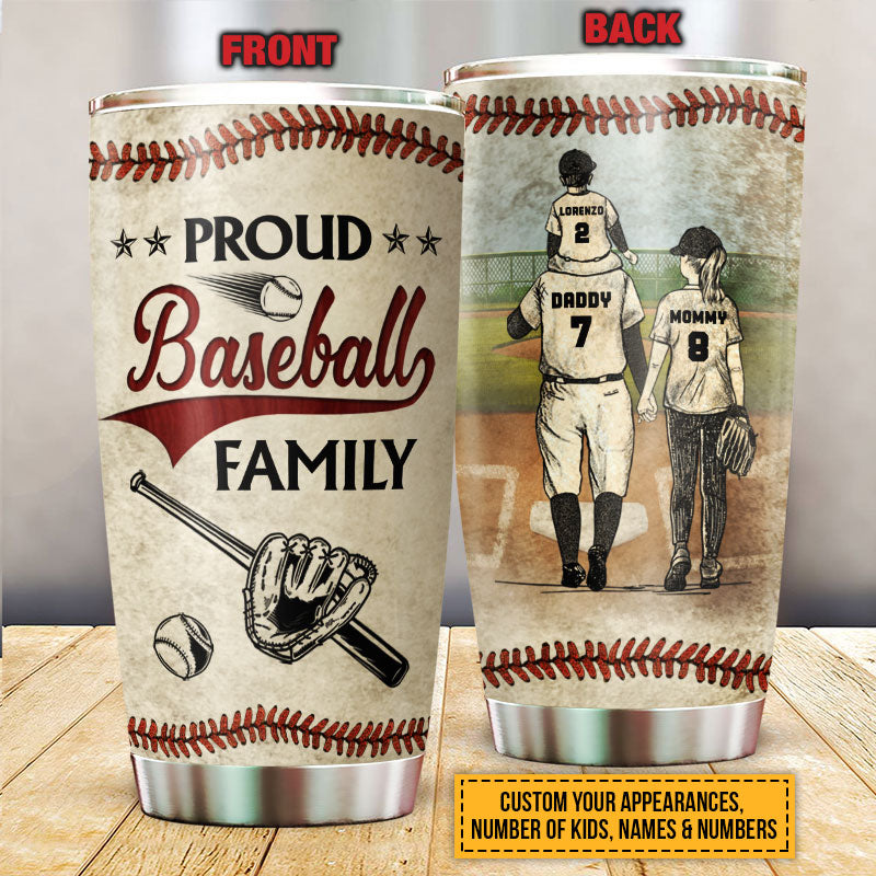 Personalized Proud Baseball Family Custom Tumbler