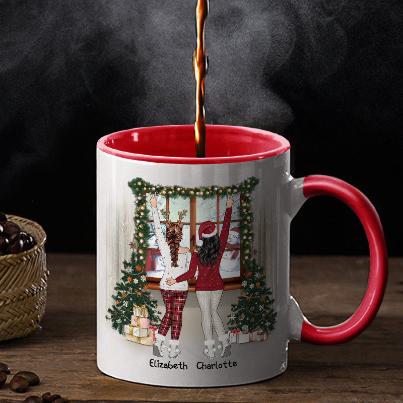 Best Friends Are The Sisters We Choose For Ourselves - Christmas Gift For BFF - Personalized Custom Accent Mug