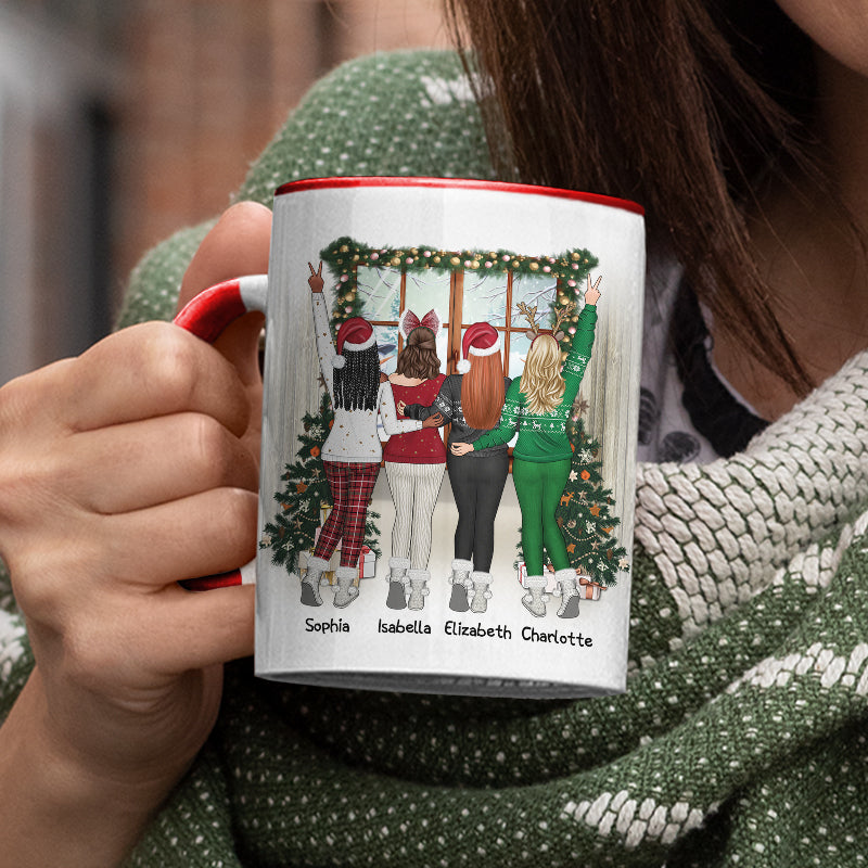 Best Friends Are The Sisters We Choose For Ourselves - Christmas Gift For BFF - Personalized Custom Accent Mug