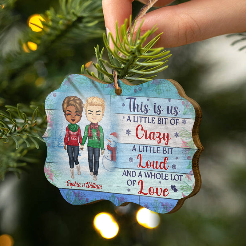 Couple This Is Us - Christmas Gift For Couple - Personalized Custom Wooden Ornament