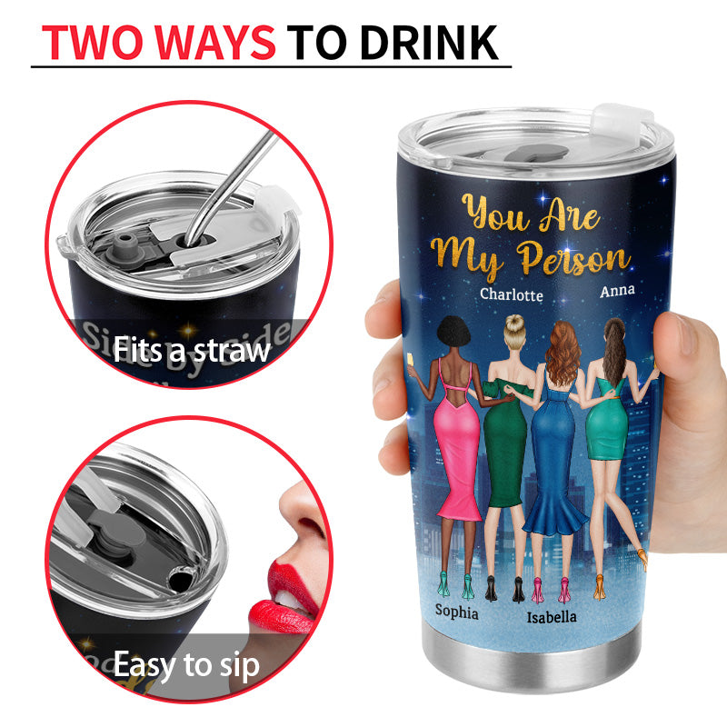 Best Friends Fashion Girls Not Sisters By Blood But Sisters By Heart - Gift For BFF And Colleagues - Personalized Custom Tumbler