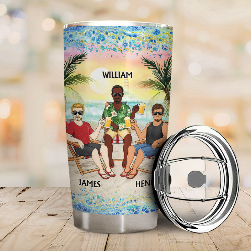 I Love You To The Beach And Back Best Friends Family - Bestie BFF Gift - Personalized Custom Tumbler