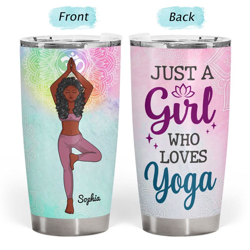 I Am Divine Intuitive Expressive Loved - Gift For Yoga Lovers - Personalized Custom Tumbler